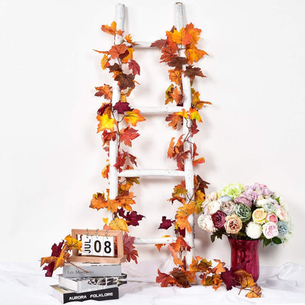 DearHouse 3 Pack Fall Garland Maple Leaf, 5.9Ft/Piece Hanging Vine Garland Artificial Autumn Foliage Garland Thanksgiving Decor for Home Wedding Fireplace Party Christmas
