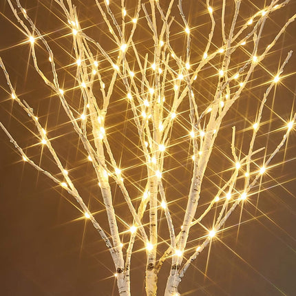 Fudios Lighted Branches 150 LED Fairy Lights with Timer 32in Plug in, Electric Lit White Birch Twigs for Vase Christmas Inside Outside Decor 1 Set
