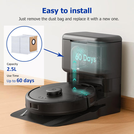 10 Pack Bags For Eufy L60 Sesl50 Ses Series Selfempty Station Robot Vacuum Bags Accessories Parts Dust Bags