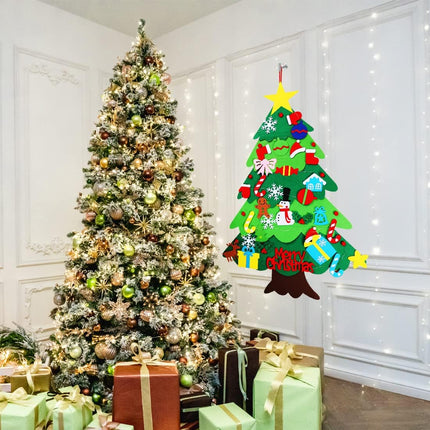 DIY Felt Christmas Tree-3.5 FT Wall Felt Christmas Tree Set for Xmas s Home Door Wall Decoration