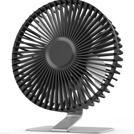 Slenpet 6 Inch Usb Desk Fan, Adjustable Tilt, 4 Speeds, UltraQuiet, 90Rotation, Portable, Metal Base, Silver