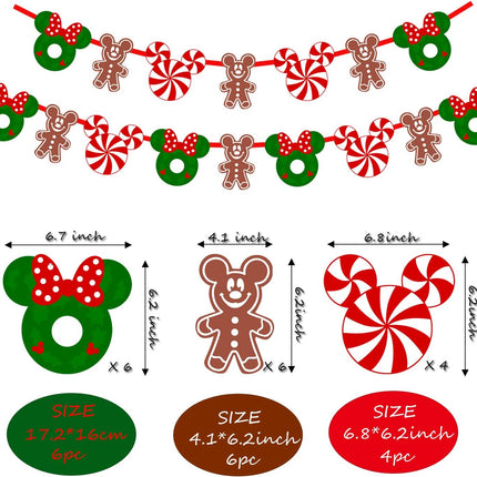 Christmas Tree Decorations Candy Garland for Merry Christmas Candy Cutouts Banner Decorations for Kids Birthday Party Baby Shower Decorations