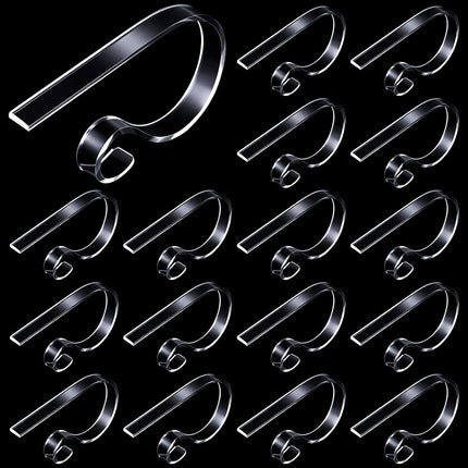 Jetec Christmas Acrylic Stocking Holder Hooks Clear Mantle Stocking Holders Christmas Stocking Clips Holiday Garland Clips Non Slip Stocking Hangers Hooks for Fireplace Home Kitchen Mantel(8 Pieces)