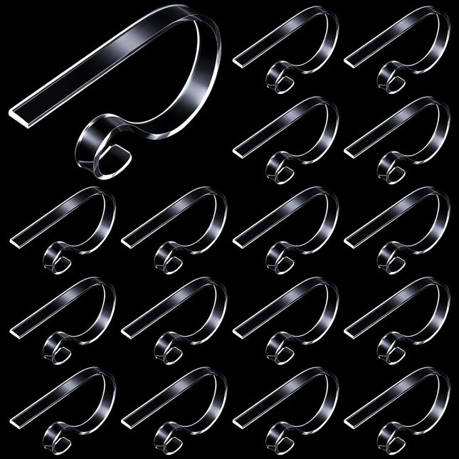 Jetec Christmas Acrylic Stocking Holder Hooks Clear Mantle Stocking Holders Christmas Stocking Clips Holiday Garland Clips Non Slip Stocking Hangers Hooks for Fireplace Home Kitchen Mantel(8 Pieces)