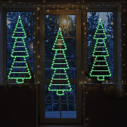 Christmas Decoration Lights, 4.8ft LED Ladder Lights, Christmas Hanging Lights, 8 Light Modes Plug-in Waterproof Christmas Lights for Indoor Outdoor, Wall, Window, Garden - Green