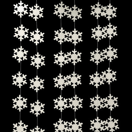 116 Pcs Christmas White Hanging Snowflake Decorations White Snowflake Ornaments White Snowflakes Garland Banner for Christmas Winter Wonderland Holiday Year Home Party Supplies