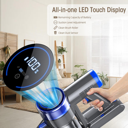 Cordless Vacuum Cleaner For Home, 33Kpa400W Stick Vacuum Cordless Rechargeable Detachable Battery With 45 Mins Runtime, 6In1 Cordless Stick Vacuum Cleaner For Pet Hair Carpet Hardwood Floor