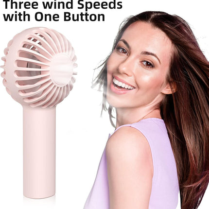 Handheld Fan Dual Motors Powerful Fan 3 Speeds Personal Small Desk Fan Lightweight Makeup Usb Rechargeable Fan For Indoor Outdoor