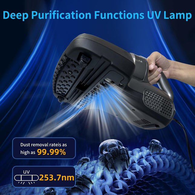 Ultibe Bed Vacuum Cleaner, Uv Mattress Vacuum Cleaner With 14Kpa Suction, High Heating Handheld Bed Cleaner, 450W Powerful Machine Cleaner For Bed, Pillows, Mattresses, Sofa And Carpets
