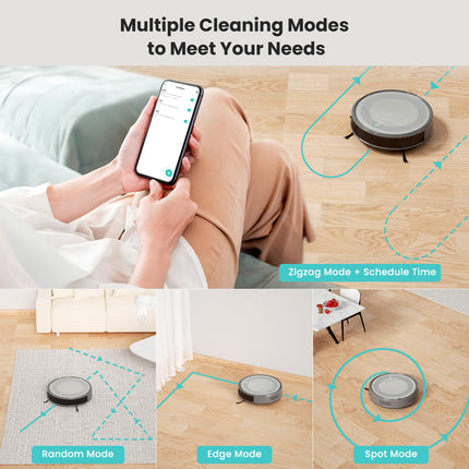 Lefant M310 Robot Vacuum With Precisense Avoiding, 4500Pa Strong Suction Robot Vacuum Cleaner, Slim, Selfcharging, 140Mins, Appwifialexa, Robot Vacuum Ideal For Pet Hair