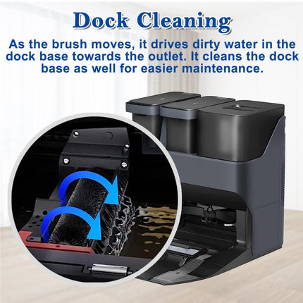 Highspeed Cleaning Brush For Roborock S7 Maxv Ultra & S8 Pro Ultra, Detachable & Washable Maintenance Brush, Roborock S7 Accessories For Mop Washing And Dock Selfcleaning 3 Pcs