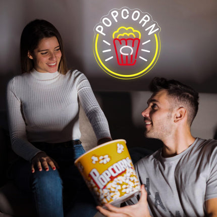 Popcorn Neon Signs for House Wall Decor,Dimmable Food Neon Light,USB Powered Snack Sign for Kitchen Restaurant Bar Party Business Bedroom Christmas Birthday s(13 12.2in)