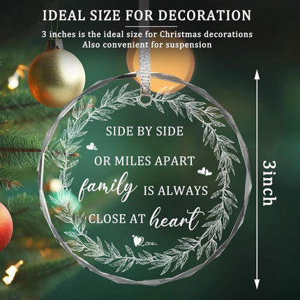 Christmas Ornaments ,Long Distance s for Men Women Mom Dad Grandma Grandpa Brother Sister Son Daughter Friends BFF Bestie Far Away Birthday Ideas Family Hanging Xmas Tree Decorations