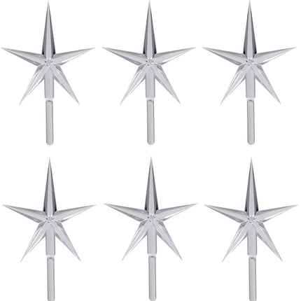 Creative Hobbies 6 Pack Clear Stars Ceramic Christmas Tree Lights Plastic Light Decorations - Replacement Parts Christmas Tree Ornaments