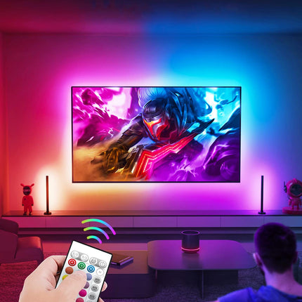 LED Lights for TV, 16.4ft TV LED Lights for 45-75 Inch, RGB TV Lights Backlight Behind, Music Sync Bluetooth APP and Remote Control TV LED Strip Lights USB Powered for Bedroom/Gaming