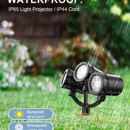 Snowflake Projector Light Outdoor, est IP65 Waterproof Christmas LED Lights,Rotating Snowfall Lamp Brighter LED Landscape for Xmas Holiday Indoor Outdoor Garden Party Decoration