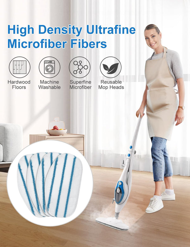 Uniqus Steam Mop Pads Compatible With Pursteam Thermapro 10In1 And Thermapro 211 Steam Mop Cleaner Microfiber Pur Steam Mop Pads Washable Reusable Steam Mop Pads For Steamer Floor Cleaning