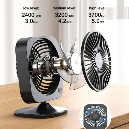 Zuvas Mini Desk Fan Small Powerful Personal Fan Strong Airflow Usb Fan 3 Speed Adjustable Table Fan 70° Tilt Electric Portable
