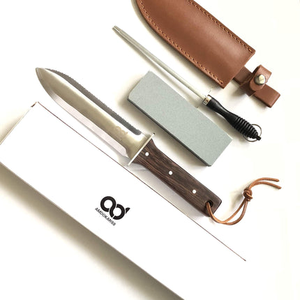 Hori Hori Full Tang Gardennig knife with Sharpening Tools