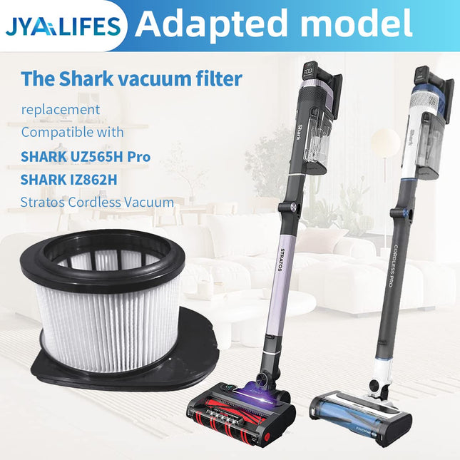 Uz565H Filter For Shark Uz565H Stratos Ultralight Corded Stick Vacuum 2 Filters+4 Foam Felt Filters