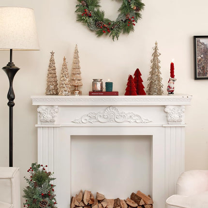 Christmas Wreath 16 Inch, Christmas Door Wreath with Pine Needles, Berry and Eucalyptus, Christmas Wreaths for Front Door Decor for Wall, Window or Mantel
