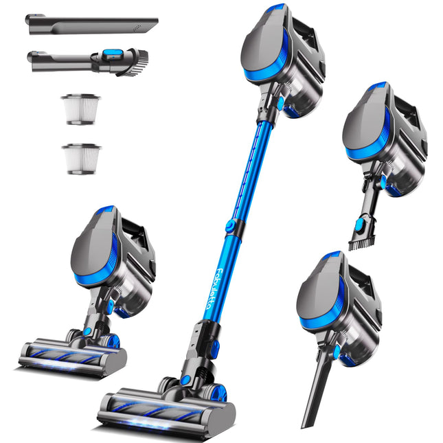 Fabuletta Cordless Vacuum Cleaner With 29.6V Strong Brushless Motor, 50 Mins Runtime Detachable Battery, 3 Suction Modes Wireless Stick Vacuum For Home, Floor, Carpet And Pet Hair
