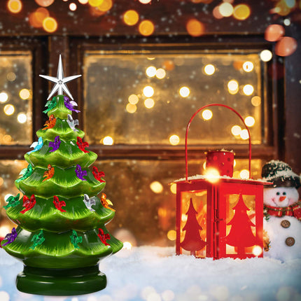 203 Pieces Ceramic Tree Light Medium Bird Bulb Light Ornaments Replacement Plastic Light Ceramic Tree Star Xmas Light Ornaments Ceramic Tree Accessories, Star and Bird Design