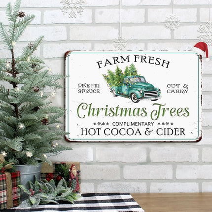 Farm Fresh Pine Fir Spruce Cut and Carry Christmas Trees Complimentary Hot Cocoa and Cider