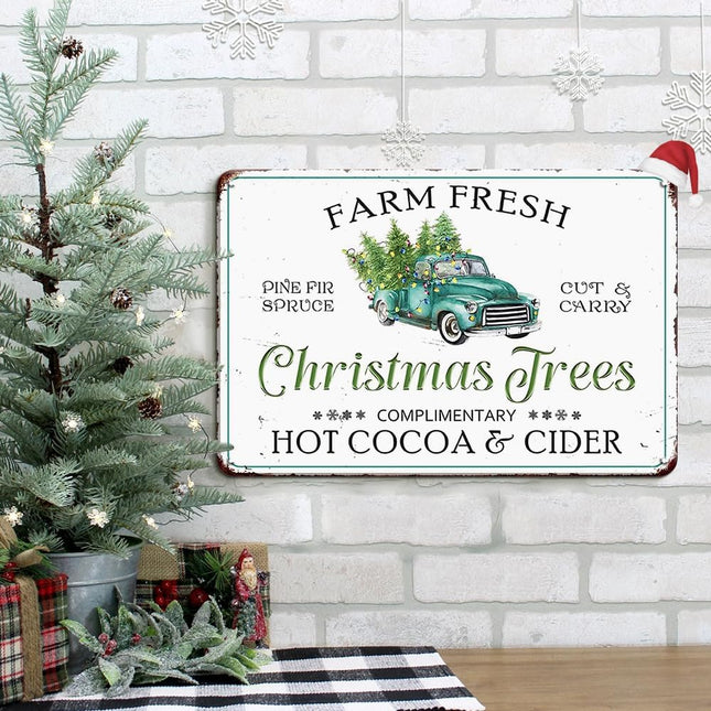 Farm Fresh Pine Fir Spruce Cut and Carry Christmas Trees Complimentary Hot Cocoa and Cider