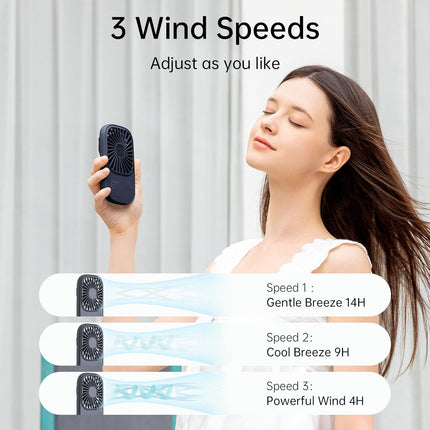 Jisulife Handheld Mini Lash Fan With Bracket, Small Portable Usb Rechargeable Personal Makeup/Eyelash Fan With 3 Speeds For Women