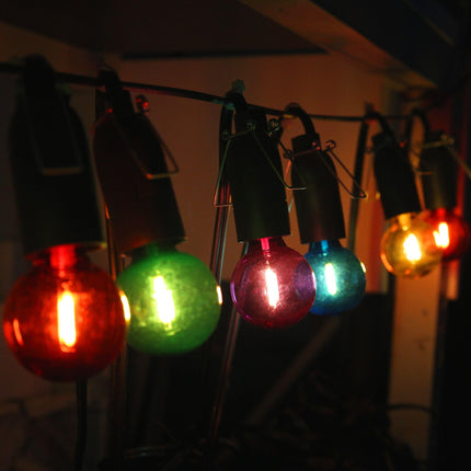 G40 LED Replacement Light Bulbs E12 Shatterproof Globe Bulbs 1W String Light Bulbs 1.5 Inch Dimmable Light Bulbs (25 Pack, Multi-Colored)