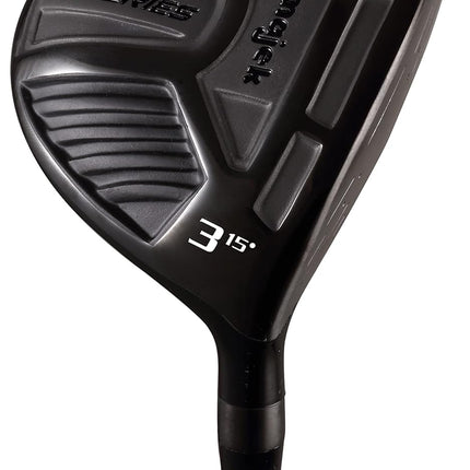 Senior Men's Majek K-Series 3 Wood Golf Club, Right Handed Senior Flex with Men's Senior Size Black Pro Velvet Grips