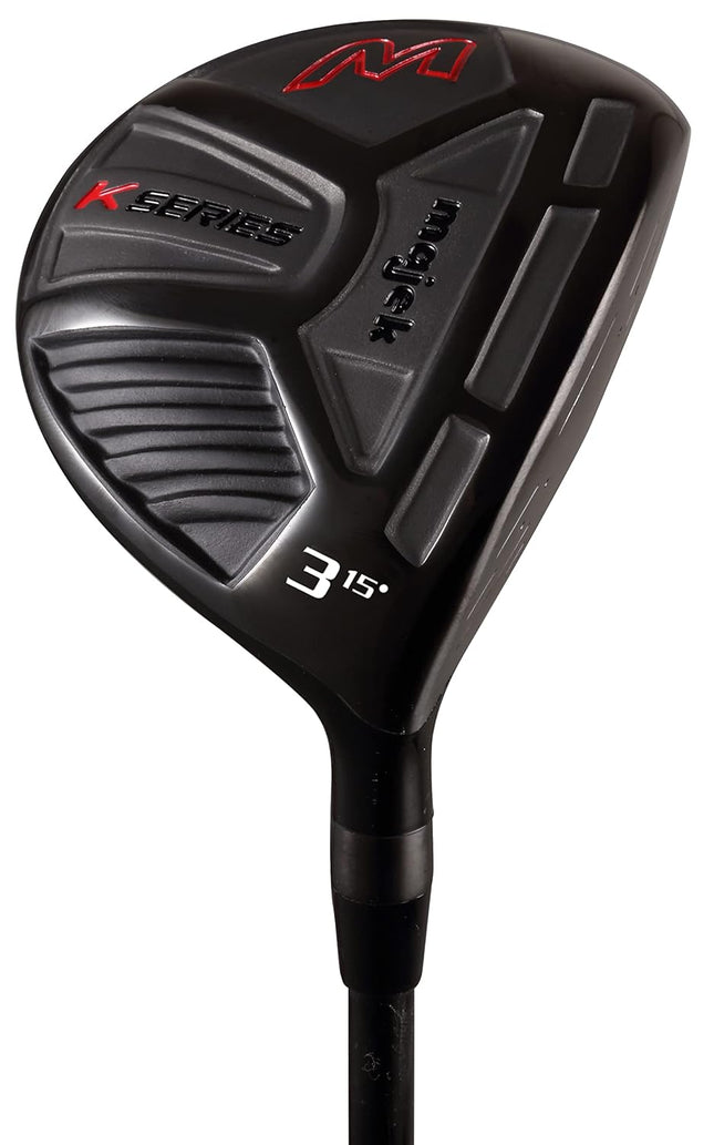 Senior Men's Majek K-Series 3 Wood Golf Club, Right Handed Senior Flex with Men's Senior Size Black Pro Velvet Grips