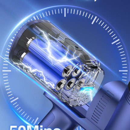 Cordless Vacuum Cleaner, Stick Vacuum Cleaners With 28Kpa Powerful Suction, Antitangle Handheld Vacuum Cleaner For Home With Led Display For Carpet Hardwood Floor Pet Hair Car Cleaning Blue