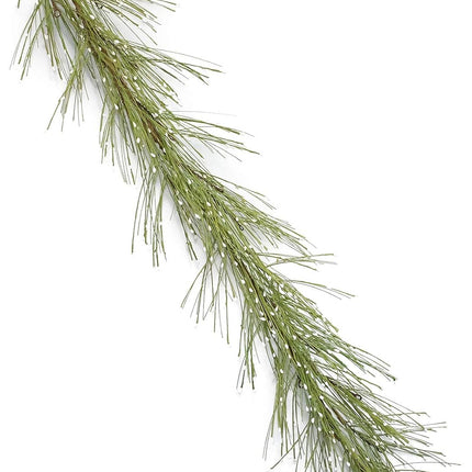 idyllic 4FT Garland with Artificial White Berries, Pine Needles Fake Hanging Vine Plant for Home Decoration