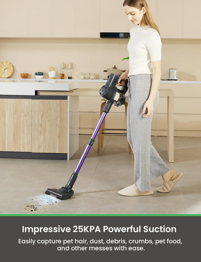 Vactidy Early Access Vacuum Cleaners For Home, 25Kpa Powerful Suction Cordless Vacuum, 35Mins Max Runtime, Self Standing, 6 In 1 Lightweight Stick Vacuum For Hardwood Floorlow Pile Carpet
