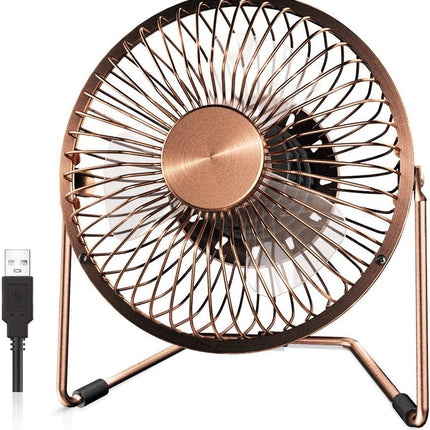 Easyacc 6 Inch Usb Desk Fan, 360°Rotation Small And Quiet,Powerful Portable Strong Airflow,Mini Metal Personal Cooling Fan