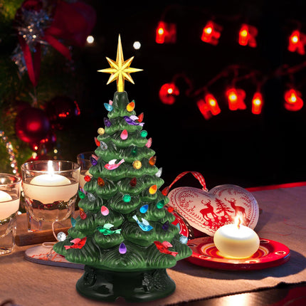 Riakrum 186 Pcs Ceramic Christmas Tree Replacement Bulb Set Ceramic Tree Replacement Lights Ornaments Christmas Ceramic Tree Globe Lights Bird Stars Lights (Multi Color,Angel Style)