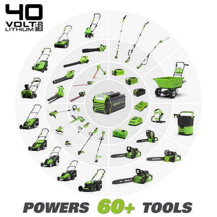Greenworks 40V (185 MPH) Brushless Cordless Blower / Vacuum with GK0A00 Universal Gutter Kit