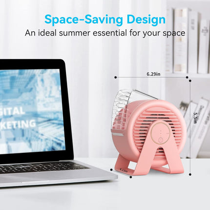 Misby Usb Small Desk Fan, Portable Fans With 3 Speeds Strong Airflow, 5.5 Inch Quiet Table Fan, 60° Rotate Personal Cooling Fan