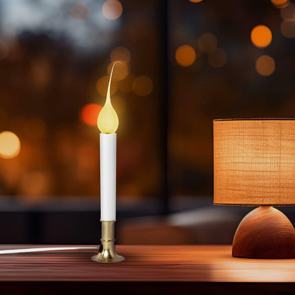 Creative Hobbies® Country Style Silicone Dipped Candle Light Bulbs (Pkg of 10 Bulbs) 5 Watt Pearlized Silicone, Gold Glow