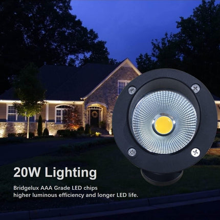 LED 20W Outdoor Spotlight Flag Light 120V White Waterproof Landscape Spotlights Plug-in Christmas Spot Lights for Yard House Tree Decoration Lighting
