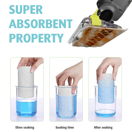 10 Pack Vac Mop Pads Refills For Shark Vacmop Vm252 Vm200 Vm190 Vm250 Vm251 Vm200C Vm252C Qm250 Vc205 Cordless Hard Floor Vacuum Mops Pad