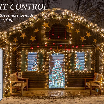 Solhice 300ft Christmas Lights Outside with Remote, 800 LED Waterproof String Lights Plug in, Dark Green Wire Twinkle Fairy Lights for Outdoor Indoor Xmas Tree Garden Decoration
