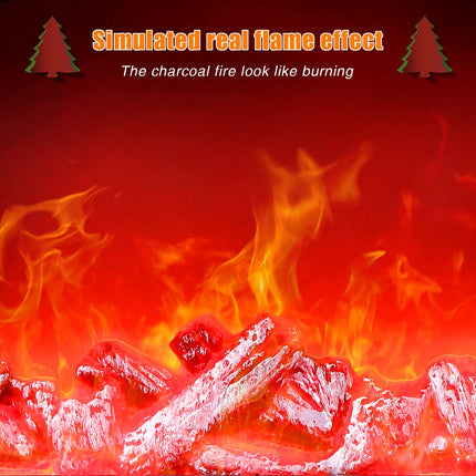 Fireplace Lights, IMAGE Fireplace Lantern LED Flame USB/Battery Powered, Flameless Fire Light for home Decor, Christmas Ornaments