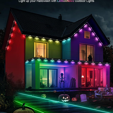 Permanent Outdoor Lights, Smart RGB Northern Lights Outdoor Lights, 400ft with 288 LED Eaves Lights IP67 Waterproof for Christmas, Year, Party, Halloween, Smart APP & Voice Control