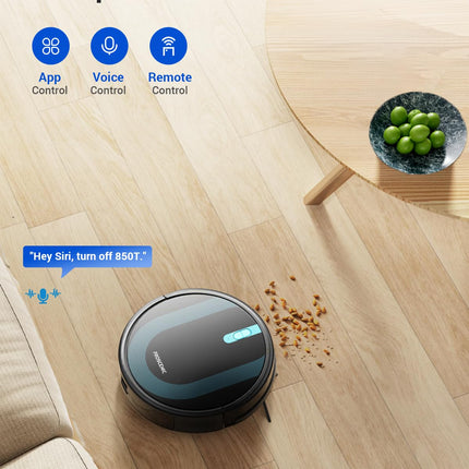 Proscenic 850T Wifi Robot Vacuum And Mop With Gyro Navigation, Boundary Strip, Selfcharging For Hard Floors And Carpets