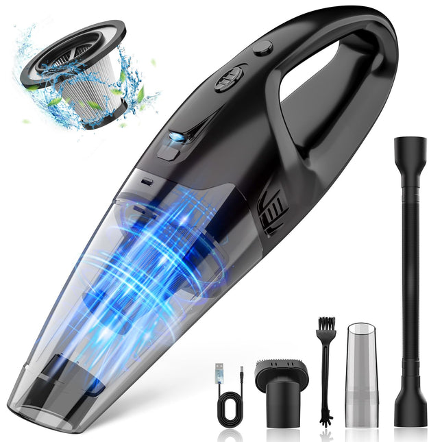 Hand Held Vacuum 3In1, Dust Buster Handheld Vacuum Cordless Rechargeable With Led, Hepa Filter, Car Vacuum Usb Charge, 1.65Lbs Lightweight Vacuum Cleaner For Dust, Pet Hair