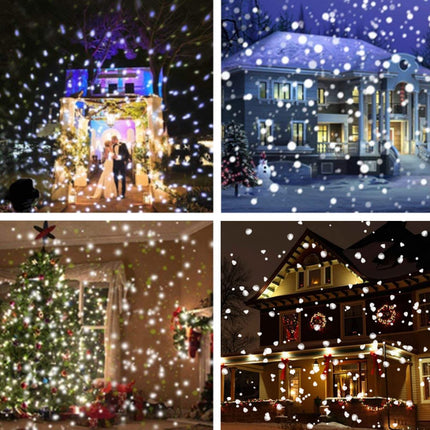 Borelor Snowfall LED Lights IP65 Waterproof Mini Christmas Snowflake Projector Lamp Indoor Outdoor Year Decoration Light with RF Remote & Timer(High Brightness)