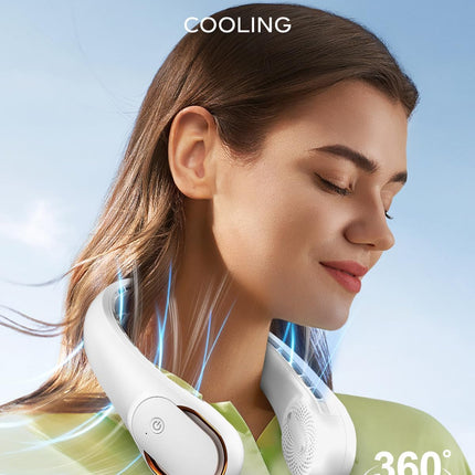 Neck Fan, Portable Fan Around Neck, 4000Mah Battery Operated Wearable Personal Fan With Usb Rechargeable, 3 Wind Speed, Fast Cool